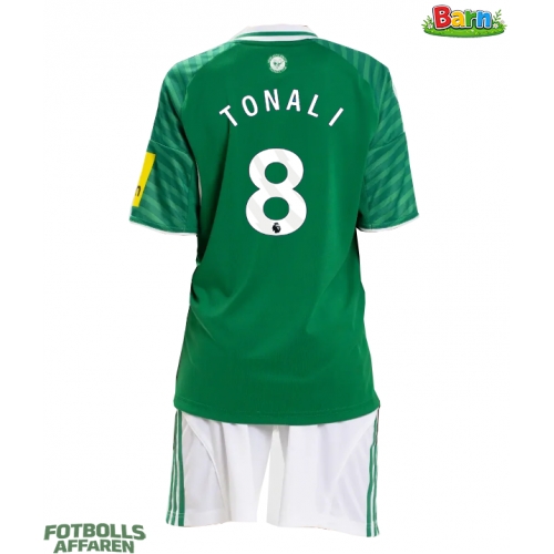 Newcastle United Sandro Tonali #8 Bortaställ Barn 2025-26 Kortärmad (+ Korta byxor)